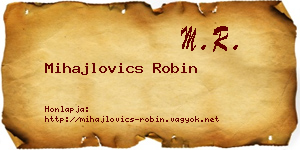 Mihajlovics Robin névjegykártya